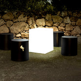 Solok 21" Illuminated Cube - Multi-Functional Stool, ambient light or landscape light. USB Rechargeable.